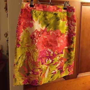 J crew size 2 impressionist floral pencil skirt.