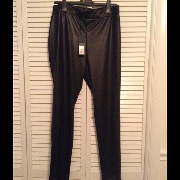 Faux leather leggings