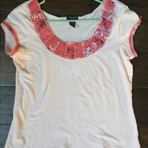 Short sleeve (cap sleeve) cotton shirt