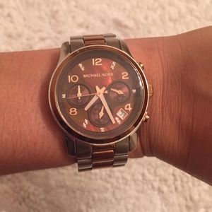 Silver & Brown Michael Kors watch