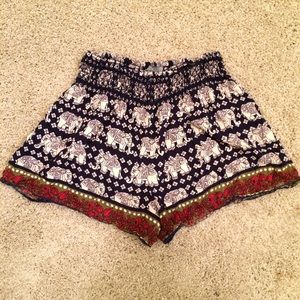 Elephant Print Shorts