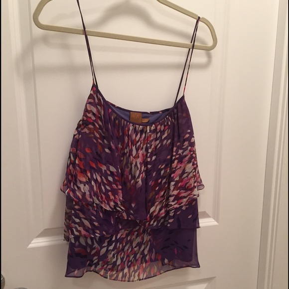 Ali Ro Layered Silk Tank, Sz. 4