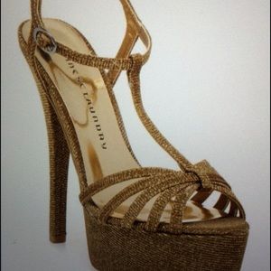 Gold bling shoe
