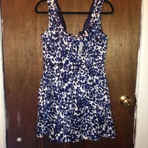 Adorable blue and white cheetah dress
