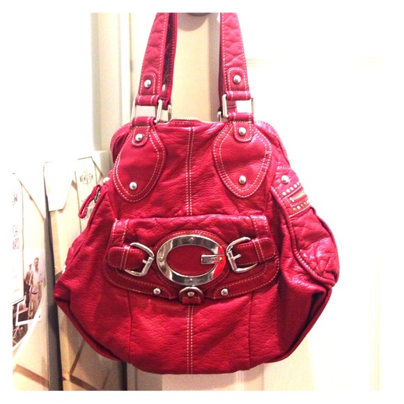 Burgundy Guess purse