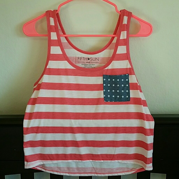 Flag crop top