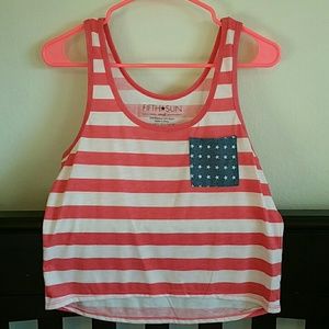 Flag crop top