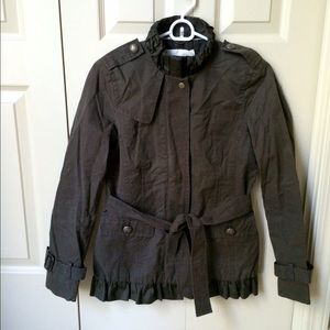 Banana Republic military-style rain jacket.