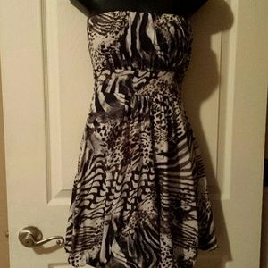 American Rag strapless animal print dress