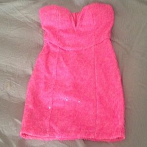 Pink sequin dress
