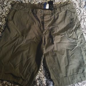 Olive green shorts