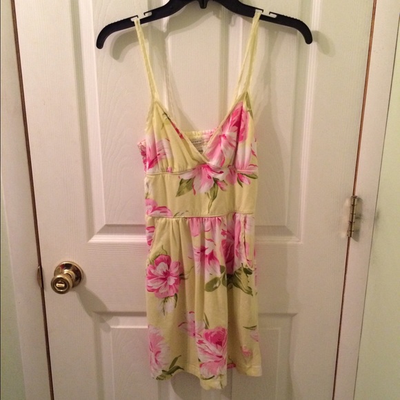 Abercrombie and Fitch dress yellow pink and green