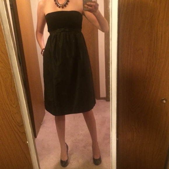 j crew velvet satin/silk knee length