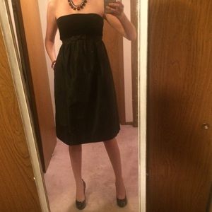 j crew velvet satin/silk knee length