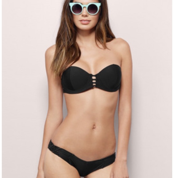 Black bathing suit top.