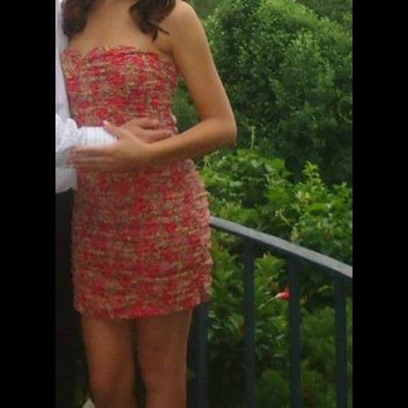 Forever 21 dress orange red and yellow