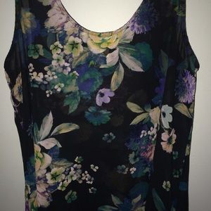 Floral High Low Tank
