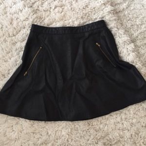 Leather Free People skirt