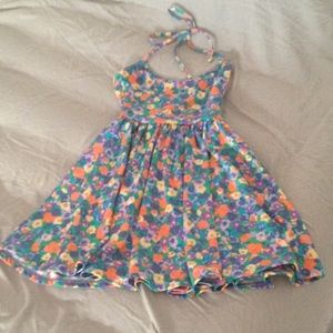 Flowered skater dress