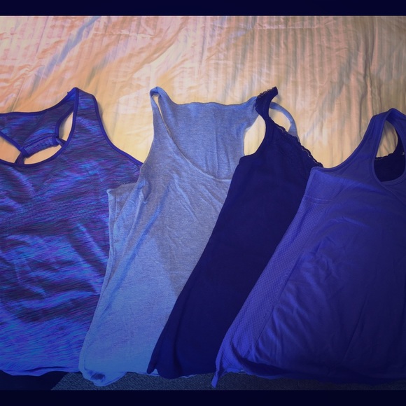50 shades of blue! (Okay.. Just 4) lot of 4 tanks