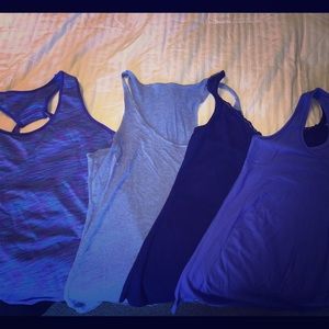 50 shades of blue! (Okay.. Just 4) lot of 4 tanks