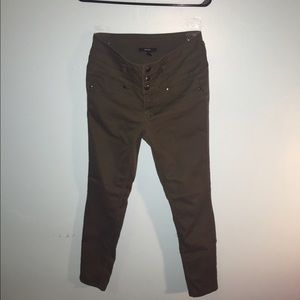 Army green high waisted pants