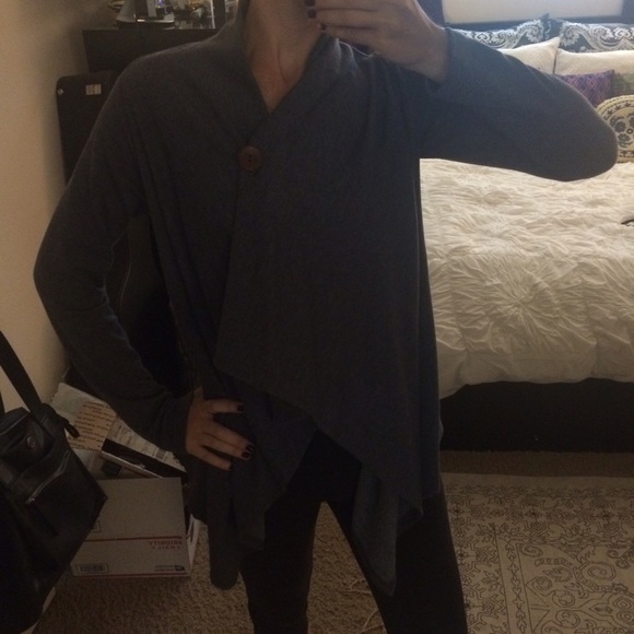 Bobeau Fleece Wrap Cardigan