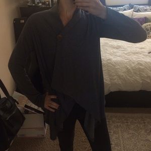 Bobeau Fleece Wrap Cardigan