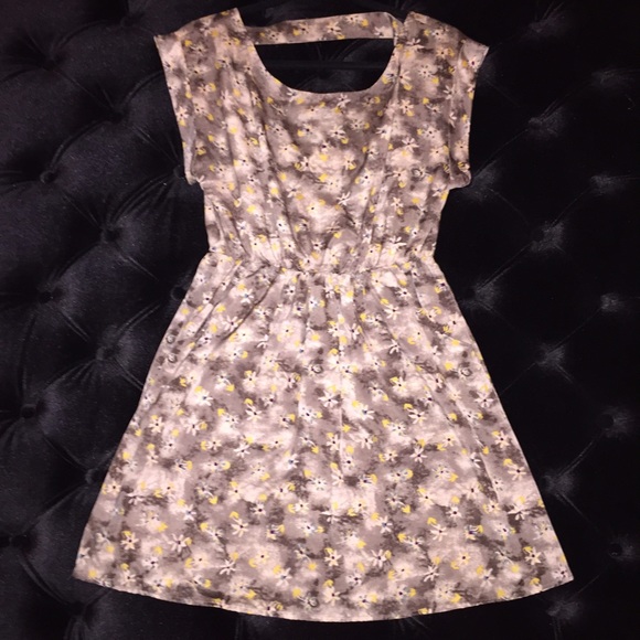 Floral cap sleeve skater dress