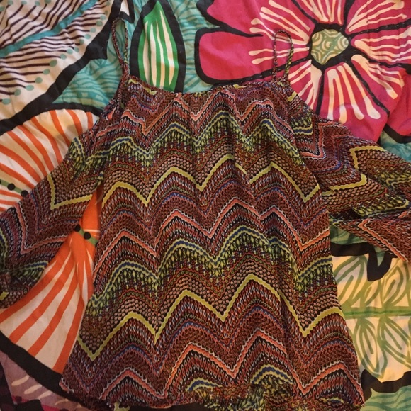 Off the shoulder colorful fun top