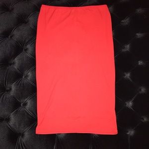 🌹Red midi skirt