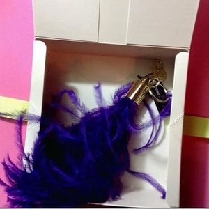 BCBGMaxAzria Blue Feather Key Chain