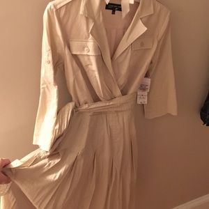 Beige dress 100% cotton