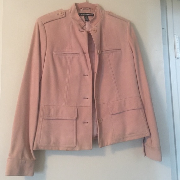 Ellen Tracy dusty rose color suede jacket