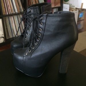 Black Platform Booties
