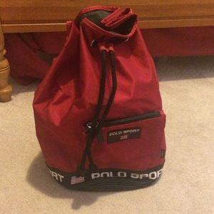 Polo Sport Ralph Lauren Red Gym Bag/Overnight Bag