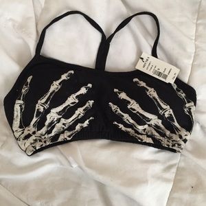Skeleton hand bralette NWT never been worn