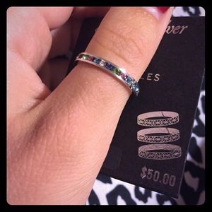 ⚡️SALE⚡️Stackable rainbow ring NWOT