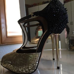 Sam Edelman t-strap spiked heels