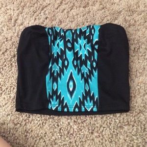 Strapless crop top