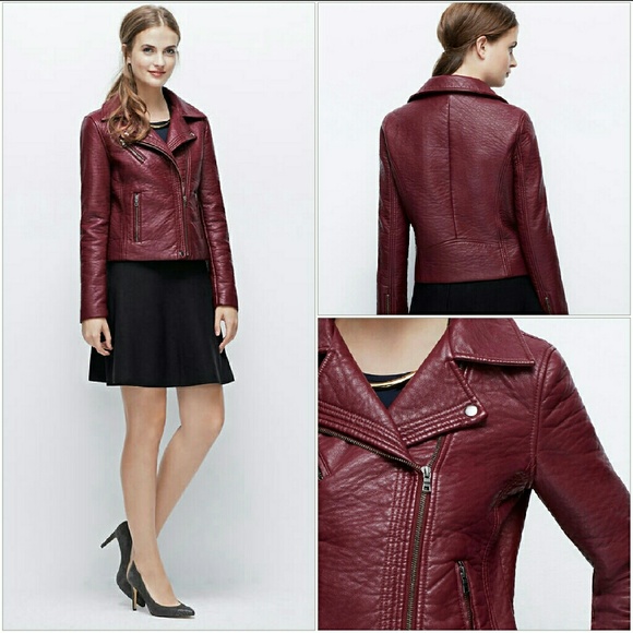 ann taylor leather jacket