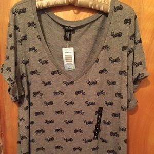 Torrid motorcycle print top - Size 2