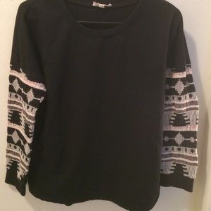 Black tribal print sweater