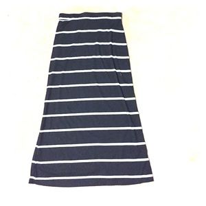 Forever 21 striped black and white maxi skirt