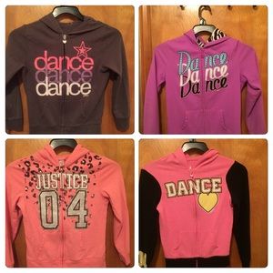 Justice hoodies - 4 total!!!!!