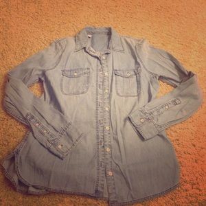 a.n.a Chambray shirt