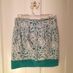 Lace and Tiffany Blue skirt