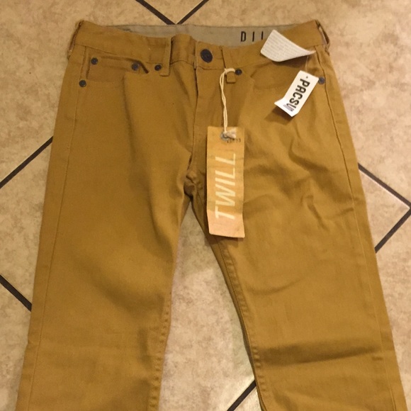 New Pacsun mustard twill skinny fit jeans