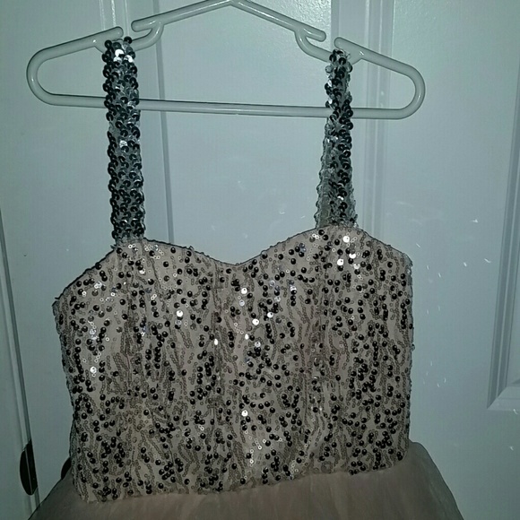 Light Pink Dress with Added Sequin Straps. - Picture 2 of 4