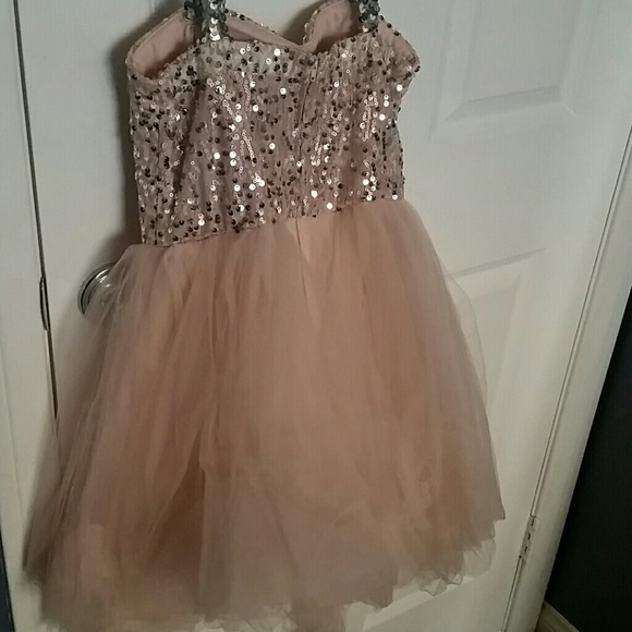Light Pink Dress with Added Sequin Straps. - Picture 4 of 4